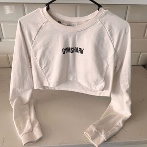 Gymshark Women's Cream Long Sleeve Crop Top